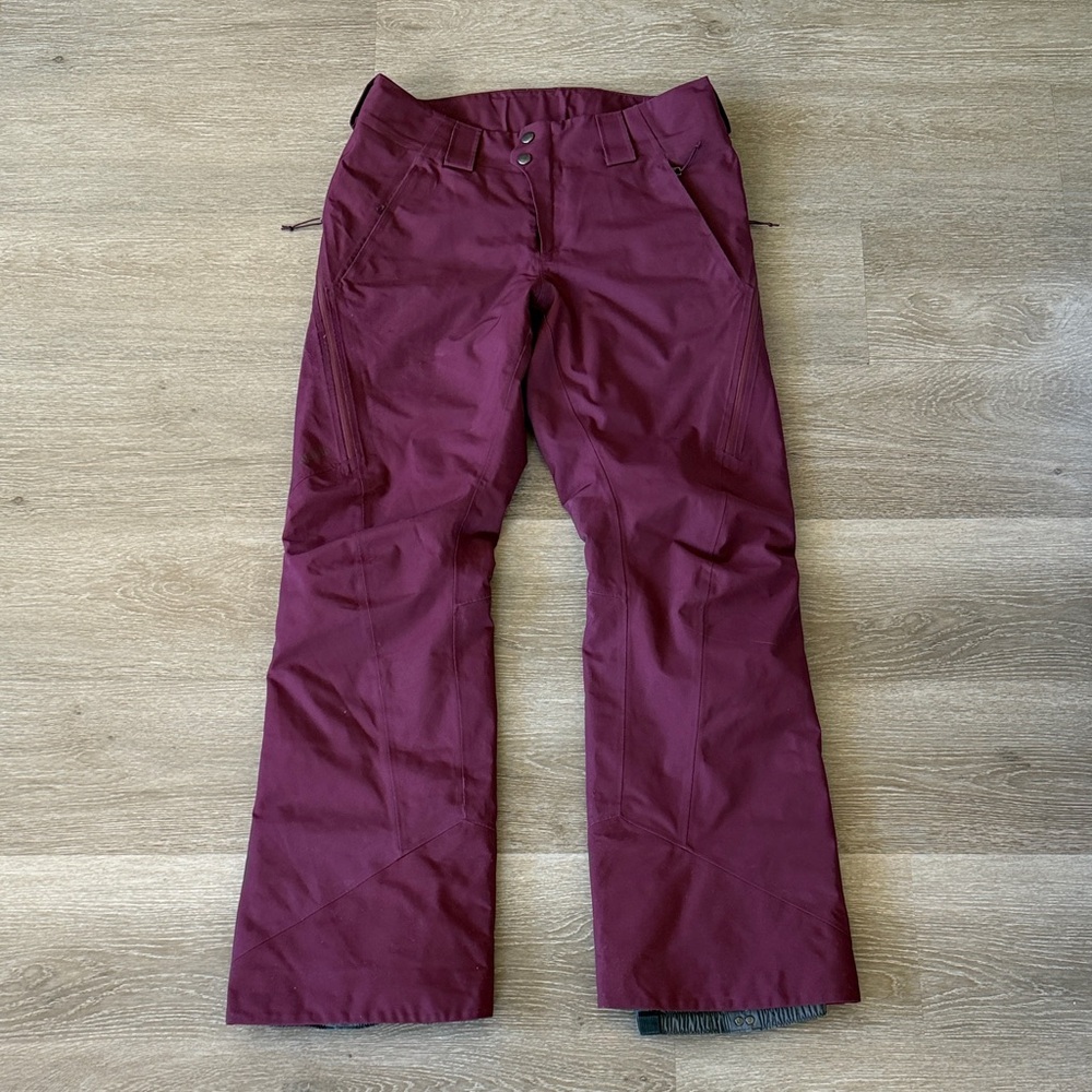 Patagonia Women's Gortex Burgundy Insulated Snow Pants S